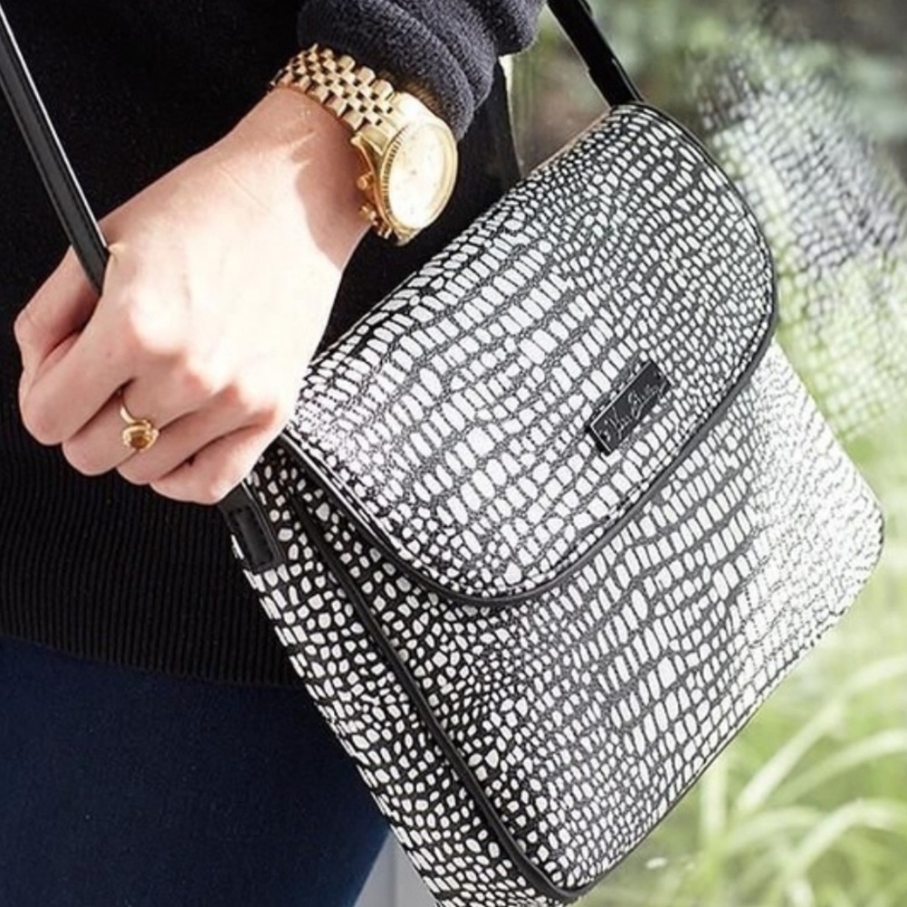 Vera Bradley Snakeskin Black & White Crossbody Bag
